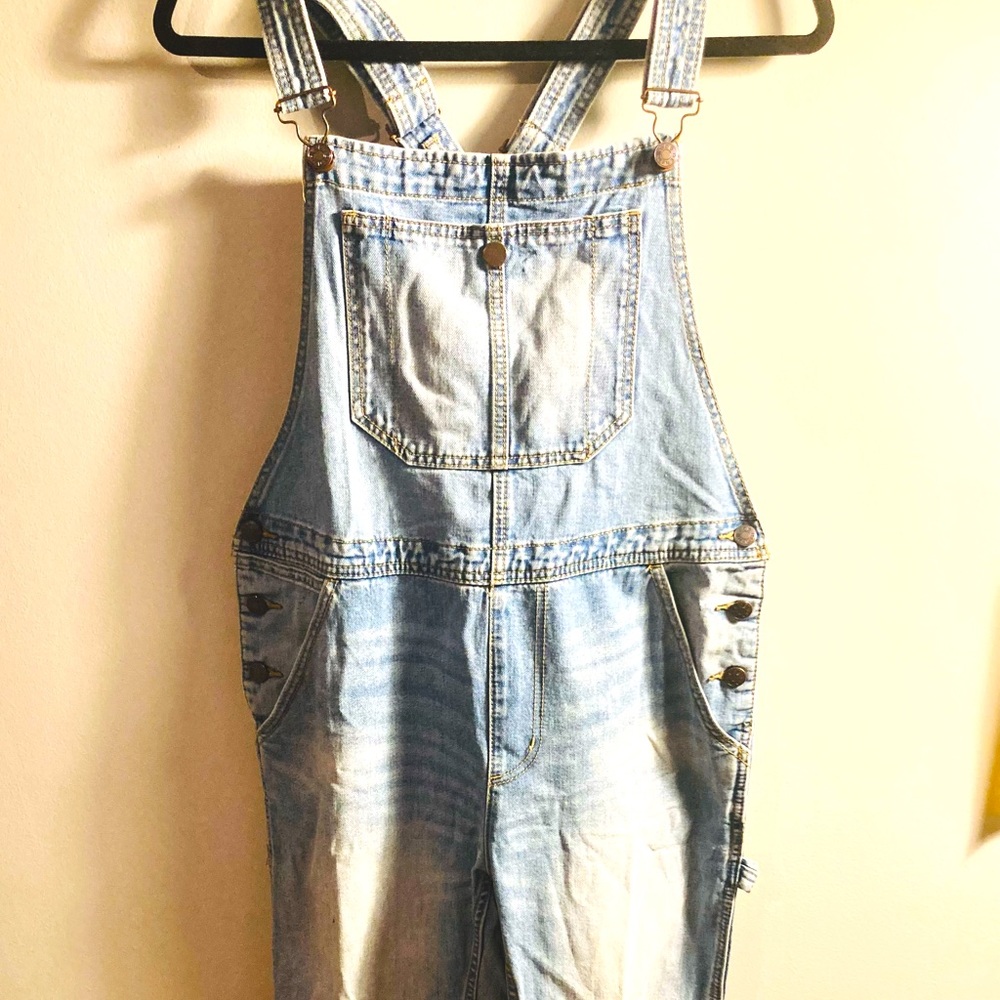 BDG washed denim overalls